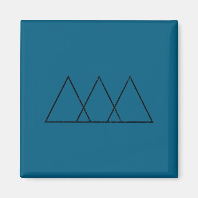 Aimant Conception de géométrie de triangles superposés gé (Devant)