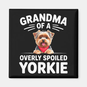 Aimant Conception de grand-mère Yorkie excessivement ensi