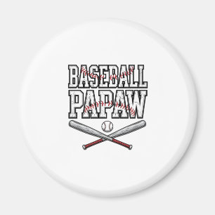 Aimant Conception de gravure vintage Papaw baseball_1