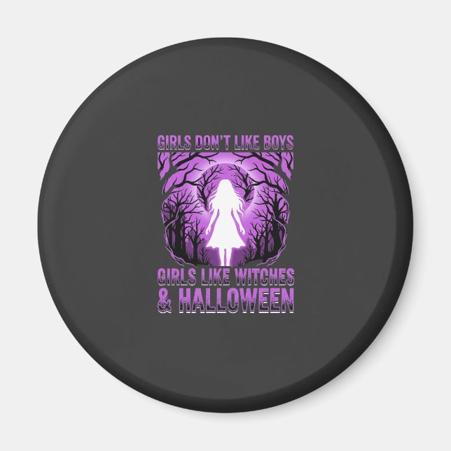 Aimant Conception de Halloween pour filles comme des sorc (Devant)