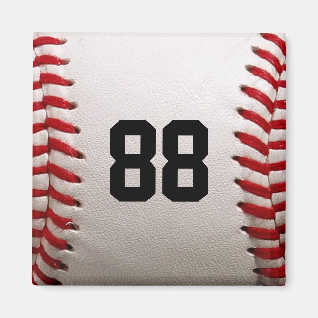 Aimant Conception de joueur de baseball avec numéro de ma (Devant)