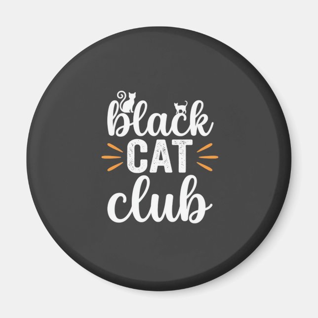 Aimant Conception de la fête d'Halloween du Club Chat Noi (Devant)