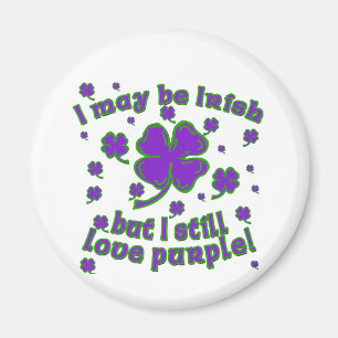 Aimant Conception de la Saint-Patrick Shamrock violette