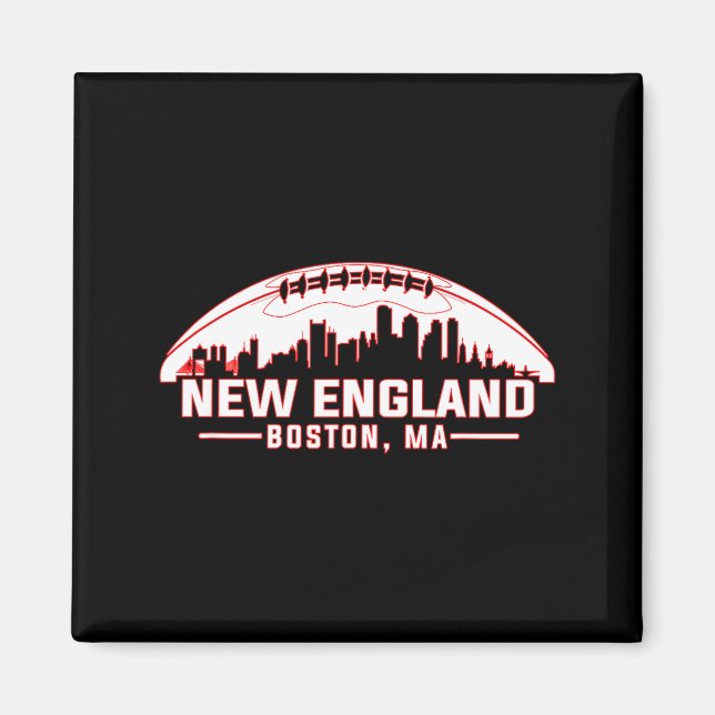 Aimant Conception de la skyline de la ville de Boston en  (Devant)