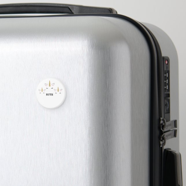Aimant Conception de licorne avec nom personnalisé et pai (In Situ (Bagages))