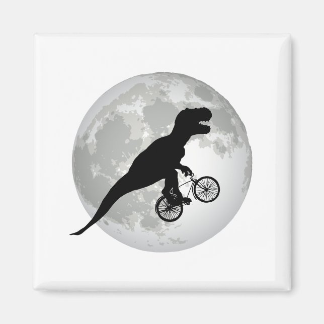 Aimant Conception de lune volante Trex drôle (Devant)