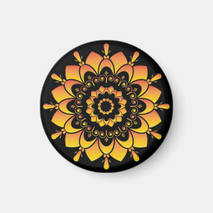 Aimant Conception de mandala unique doré