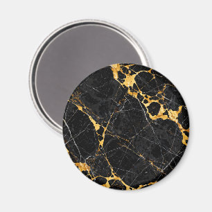 Aimant Conception de marbre noir or luxe Nero Portoro
