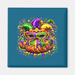 Aimant Conception de masque de perles dorées de gâteau de