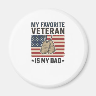 Aimant Conception de médailles patriotiques pour papa vét