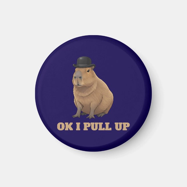 Aimant Conception de mème de Capybara tendance et drôle (Devant)