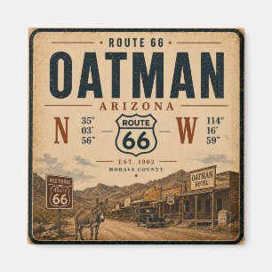 Aimant Conception de monument historique d'Oatman Arizona