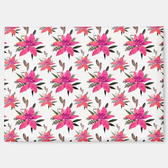 Aimant Conception de motif floral Fleurs roses (Recto)