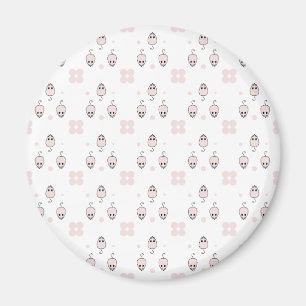 Aimant Conception de motif transparent de souris rose - D