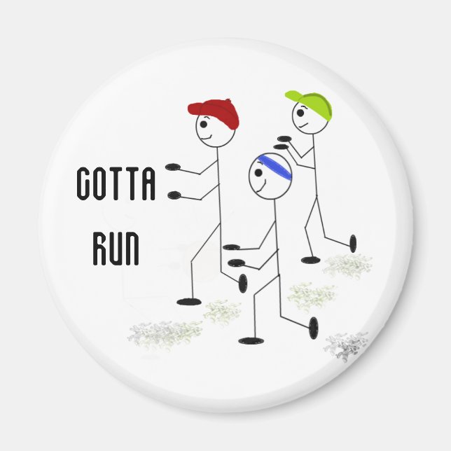 Aimant Conception de motivation pour courir vite (Devant)