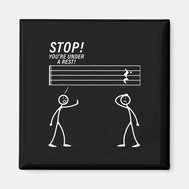 Aimant Conception de musique drôle pour hommes femmes pro (Devant)