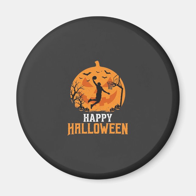 Aimant Conception de panier de basketball Halloween Dunk  (Devant)