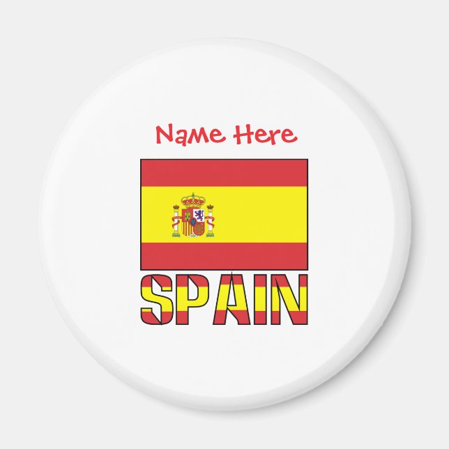 Aimant Conception de patrimoine de drapeau d'Espagne pers (Devant)