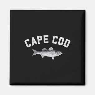 Aimant Conception de pêche amusante rayée de Cape Cod Str