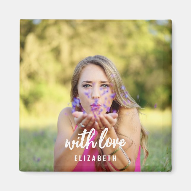 Aimant Conception de photo de douche de mariée personnali (Devant)