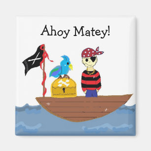 Aimant Conception de pirate Ahoy Matelot