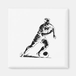 Aimant Conception de pixel art de balle de football en mo