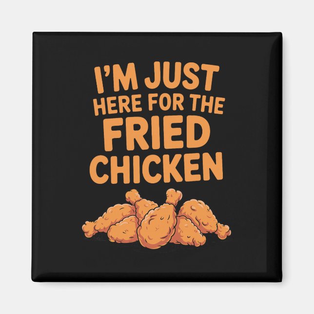 Aimant Conception de poulet frit drôle pour hommes femmes (Devant)