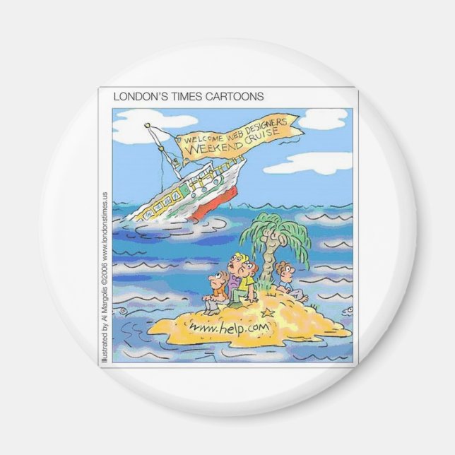 Aimant Conception de sites Web Terreur Bateau de Croisièr (Devant)