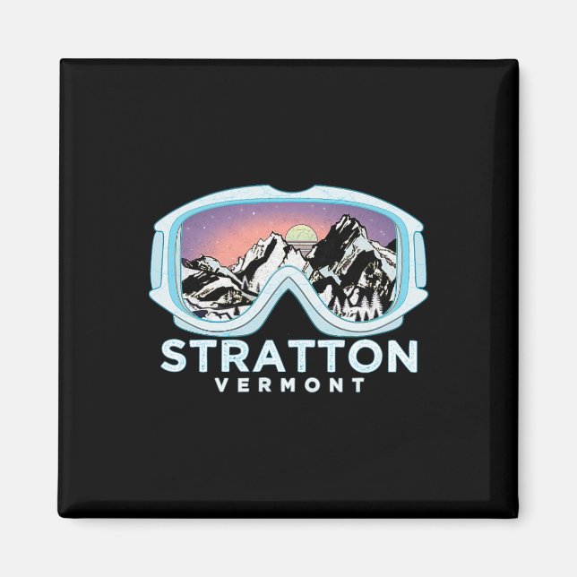 Aimant Conception de ski Stratton Stratton, Vt Ski Neige  (Devant)