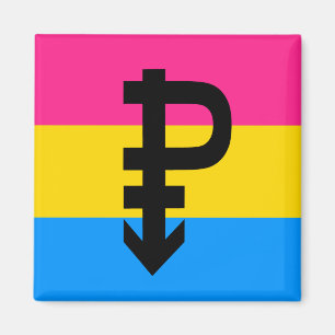 AIMANT CONCEPTION DE STRIPES DE DRAPEAU PANSEXUEL FIDE