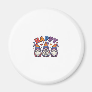 Aimant Conception de t-shirt arc-en-ciel Gnome du mois de