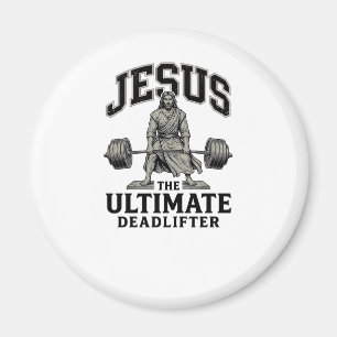 Aimant Conception de t-shirt de gym vintage Jésus Ultimat