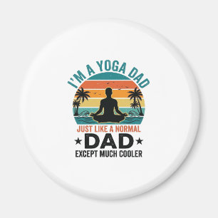 Aimant Conception de T-shirt drôle de papa yoga Vintage S