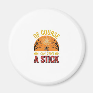 Aimant Conception de T-shirt drôle d'Halloween avec une t