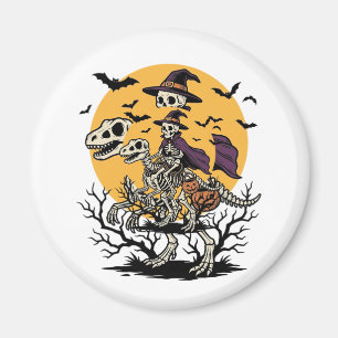 Aimant Conception de T-shirt Halloween de dinosaure squel