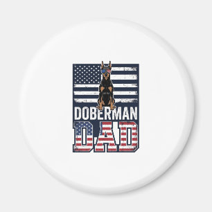 Aimant Conception de T-shirt pour chien patriotique Dober