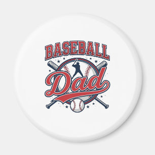 Aimant Conception de T-shirt pour papa de baseball vintag