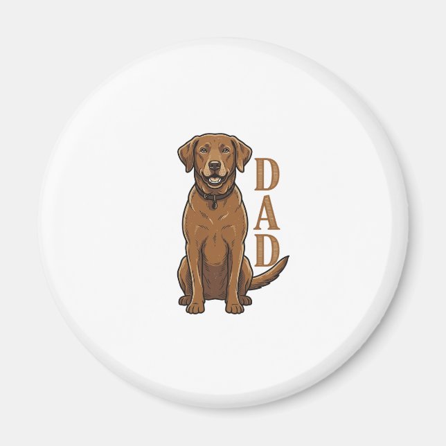 Aimant Conception de T-shirt pour papa de chien marron vi (Devant)