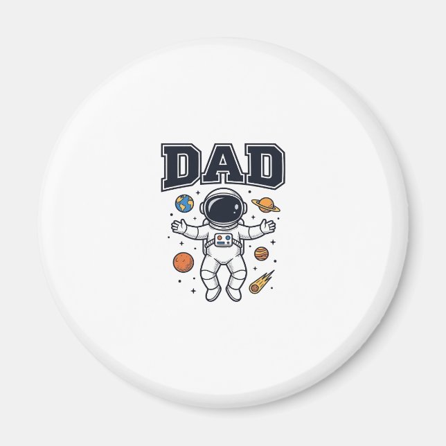 Aimant Conception de T-shirt Vector Space Astronaute Papa (Devant)