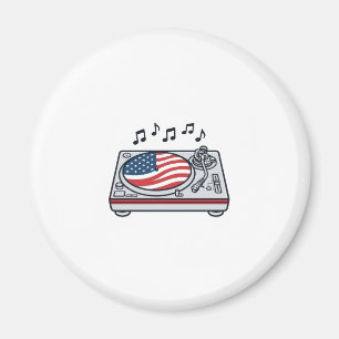 Aimant Conception de T-shirt vintage de musique de platin