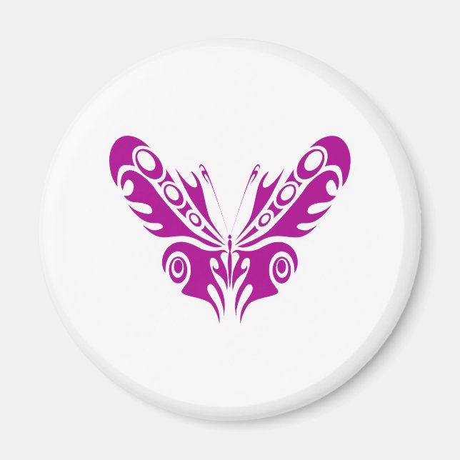 Aimant Conception de tatouage tribal papillon (Devant)
