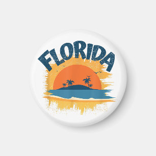 Aimant Conception de tee-shirt rétro Floride vintage Suns
