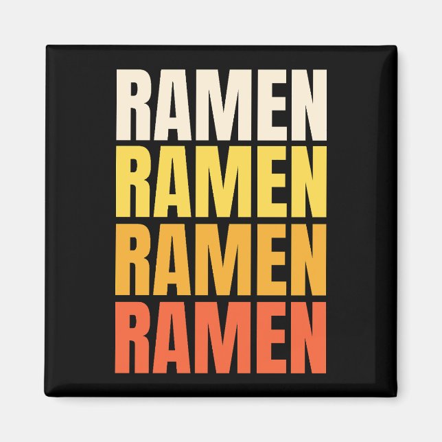 Aimant Conception de texte Ramen (Devant)