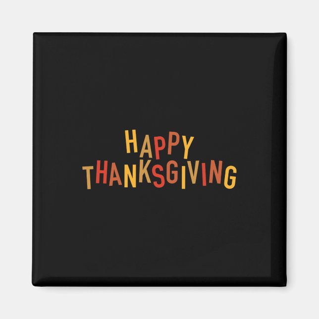 Aimant Conception de Thanksgiving joyeuse mignonne couleu (Devant)