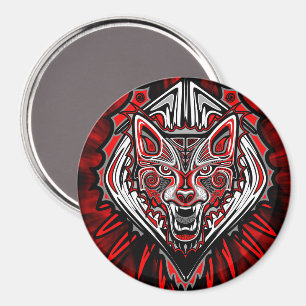 Aimant Conception de totem tribal Haida Loup