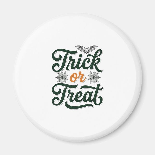 Aimant Conception de typographie Halloween Trick Or Treat (Devant)