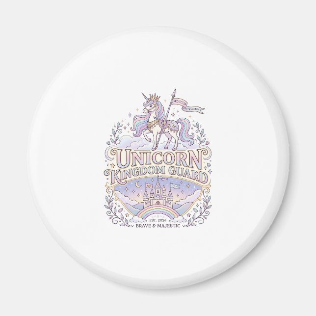 Aimant Conception de vecteur de cadeau de licorne Wanderl (Devant)