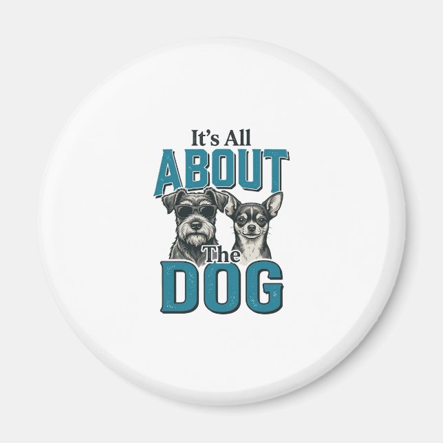 Aimant Conception de vecteur de citation d'amant de chien (Devant)