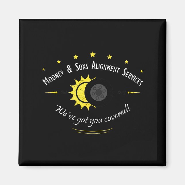 Aimant Conception d'éclipse solaire pour les fans de la s (Devant)
