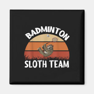 Aimant Conception d'équipe de badminton paresseux pour le